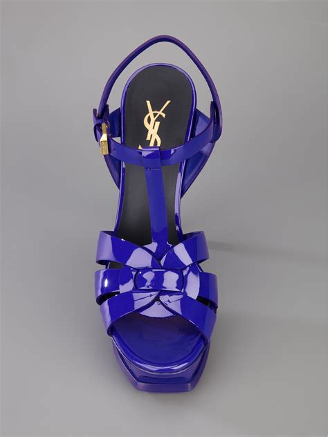 ysl tribute shoes blue|saint laurent tribute sandals flat.